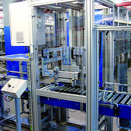 Behälter rasch stapeln und entstapeln mit Modul- oder Stand-alone