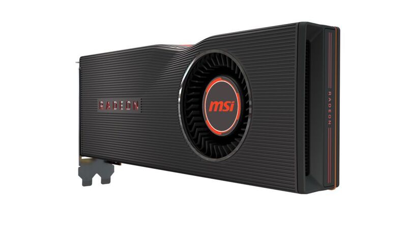 Die MSI Radeon RX 5700 XT 8G folgt dem Standarddesign von AMD mit einem Axiallüfter. Bei der XT kommt der „große” Navi-Chip mit 40 Core-Units zum Einsatz. (MSI)