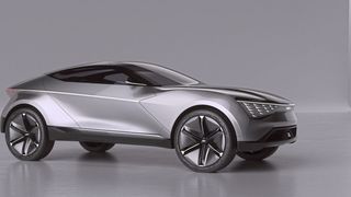 Die neue Studie „Futuron Concept“ ist ein SUV-Coupé, das einen Ausblick auf das Kia-Design künftiger Elektrofahrzeuge gibt. (Kia)