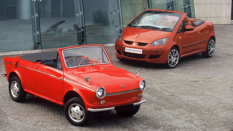 Ein Colt 600 Cabriolet sorgte 1962 für Furore, allerdings kam es nicht zur Großserienproduktion. (Bild: Mitsubishi Motors)