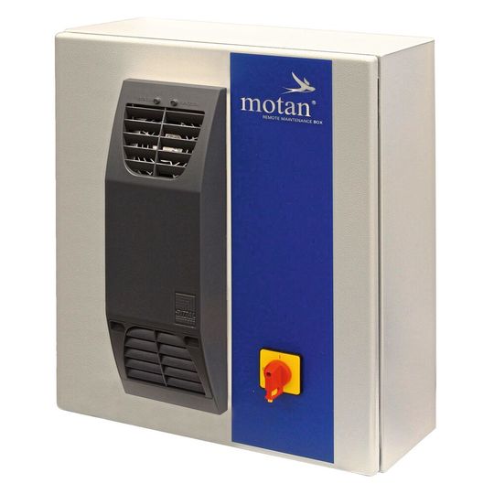 Die Remote Maintenance Box – eine einfache und sichere Lösung für die digitale Wartung und Pflege von Systemsteuerungen. (Bild:  Motan Group)