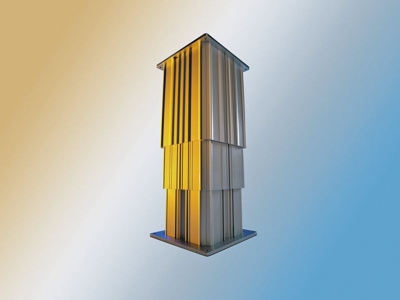 Hubsäule Hamatic Lift: Hebt und senkt Therapieliegen, Operationstische und Behandlungsstühle dank wartungsfreier Linearaktuatoren stufenlos, geräuscharm und sanft in die gewünschte Position. (Bild: Hanning Elektro-Werke)