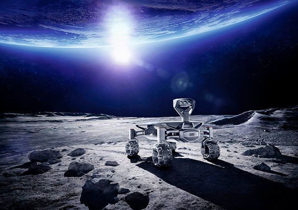 Acht Kilogramm Gewicht hat er verloren, gleichzeitig an Audi e-tron Power zugelegt: Der Rover „Audi lunar quattro“ ist nach umfangreichen Tests bereit, eines der schwierigsten Terrains überhaupt, den Mond, zu erkunden.  (Audi)