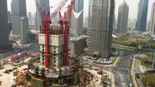 Soll 2014 fertig sein: Der Shanghai Tower  (Foto: Marshall Strabala)
