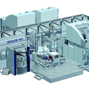Bild 1: Statt eines festen Bearbeitungstakts stützt sich das Konzept des Module-Line-Systems MLS auf eine individuelle Anordnung von Bearbeitungsmodulen, die über ein Automationssystem bestückt werden.