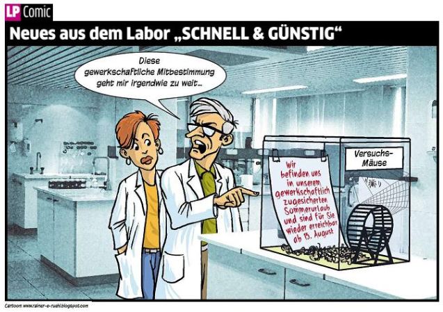 Übersicht unserer Bildergalerien (Comic: www.rainer-e-ruehl.blogspot.com) (Bild: LABORPRAXIS/Rühl)