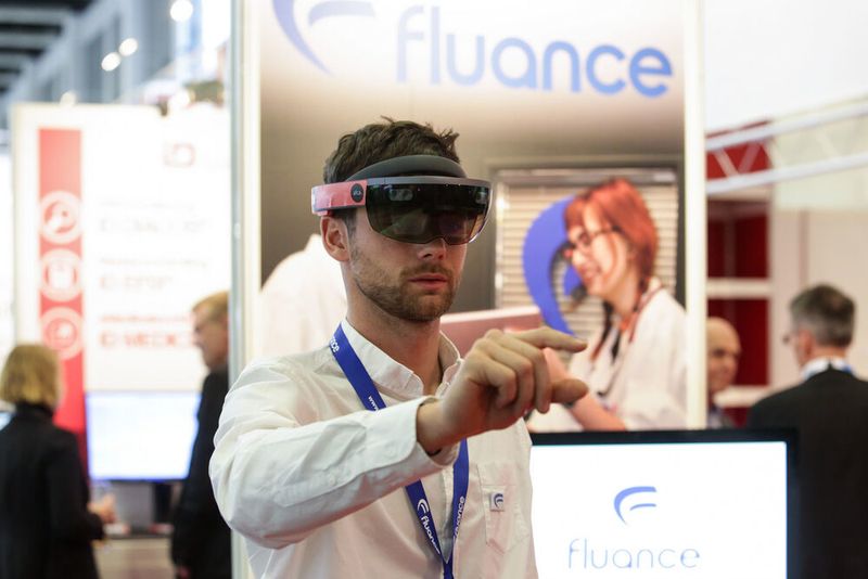 Um Virtual Reality ging es am Stand von fluance... (Messe Berlin GmbH)