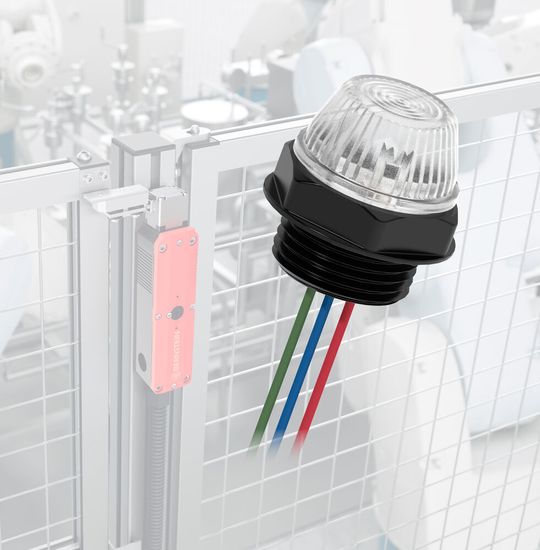 Eine LED-Leuchte verschafft ist bereits aus der Ferne gut sichtbar und hilft dabei, den Überblick zu behalten.(Bild:  Bernstein AG)