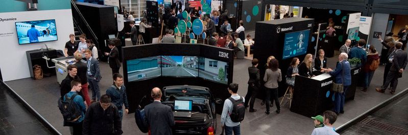 Rund 590 Aussteller zeigen auf der Digital Factory 2018 mehr als 1600 Produkte. (Bild:  Deutsche Messe)