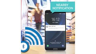 Beim speziell in Deutschland seit Kurzem angebotenen Service „Chep Smart Promotions“ wird die Chep-Viertelpalette über einen Beacon mit der Promotionsware verknüpft. Nähert sich der Shopper, sendet der Beacon ein Signal an dessen Smartphone, das verschiedenste Inhalte transportieren kann. (Chep)