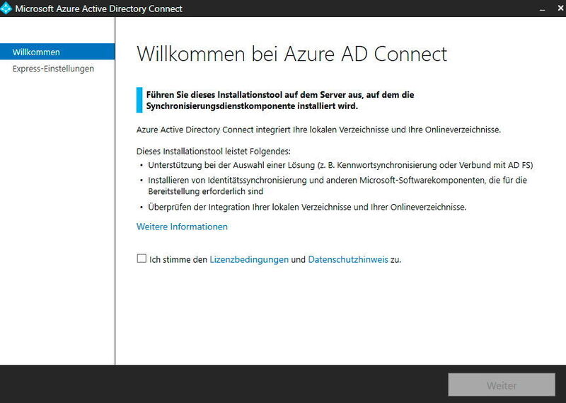Mit Azure AD Connect werden lokale AD-Gesamtstrukturen mit Azure AD synchronisiert. (Joos / Microsoft)