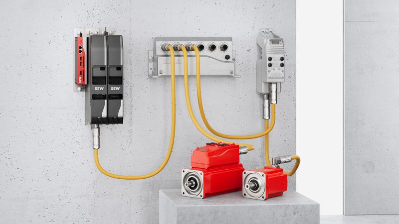 Das dezentrale Servosystem Movidyn von SEW-Eurodrive integriert die Antriebstechnik direkt in die Maschinen.(Bild:  SEW-Eurodrive)