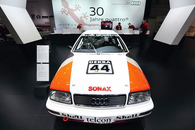 Der Audi V8 DTM auf der Oldtimermesse Techno Classica in Essen. (Foto: Audi)