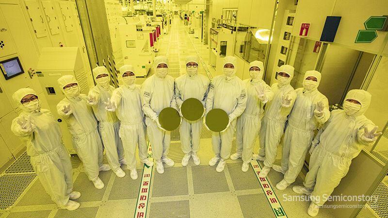 Samsung begann im Sommer 2022 mit der Chip-Produktion unter Verwendung der 3-nm-Prozesstechnologie mit GAA-Architektur.(Bild:  Samsung)