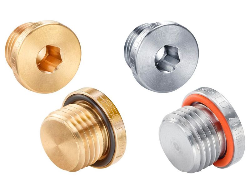 The new Hasco hexagon socket pipe plugs Z9410/... and Z9410HT/.../VA allow process-reliable sealing.