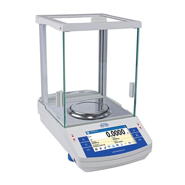 Die AS 220 X2 Plus von Radwag mit elektronischer Libelle, Datenbank und Alibispeicher (Bild: Radwag)