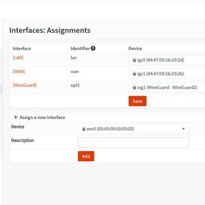 Unter "Interfaces" und "Assignments" erfolgt die Zuordnung und Aktivierung zusätzlicher WAN-Schnittstellen für die Anbindung eines zweiten Internetzugangs.(Bild:  Joos)