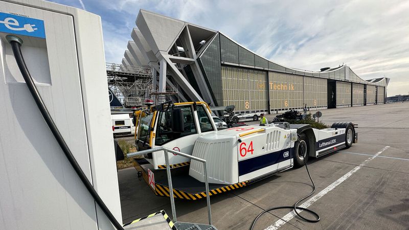 Auch mit 165 kWh Batteriekapazität ist eine ganz Schicht ohne Stopp am Stecker kaum zu schaffen. (Bild: sp-x/Benjamin Bessinger)