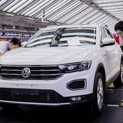 Blick in das VW-Werk in Foshan (China). Manche Verbrennermodelle der Marke verzeichneten zuletzt einen steigenden Absatz. (Bild: Volkswagen AG)