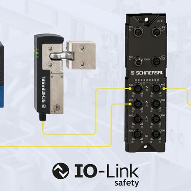 Das IO-Link Safety-System bietet eine intelligente Verbindung von funktionaler Sicherheit und Datentransparenz. (Bild: Schmersal)