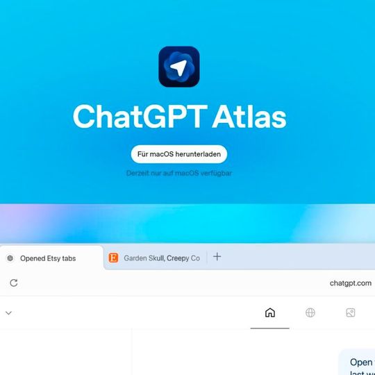 ChatGPT Atlas steht derzeit nur für macOS zur Verfügung und läuft noch nicht sehr stabil.(Bild:  Joos - OpenAI)