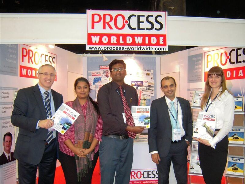 The Vogel Business Media team introducing the new PROCESS India at ChemTech – from left to right: Gerd Kielburger (Publisher PROCESS), Kruti Bharadva (Office Manager, India), Sachin Srivastava (Sales Manager, India), Paresh Navani (Managing Director PROCESS India), Imke Ostermeier-Kittel (Marketing/ Events). (Picture: PROCESS)