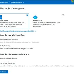Installieren eines Clusters im Windows Admin Center auf Basis von Windows Server oder Azure Stack HCI/Azure Local.(Bild:  Joos)