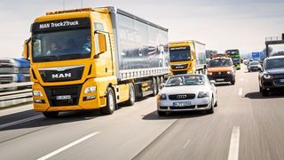Hersteller wie MAN testen Platooning seit geraumer Zeit – die Ergebnisse sind unterschiedlich. (Traton)
