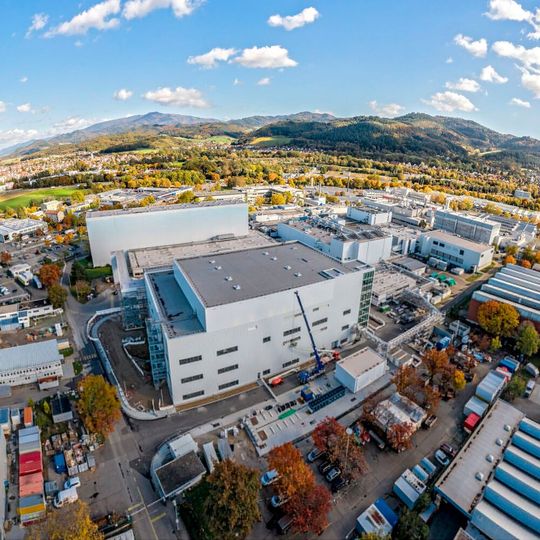 Luftaufnahme des Pfizer-Werks in Freiburg Luftaufnahme des Pfizer-Werks in Freiburg