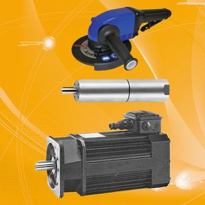 Bild 1: Der Baugrößenvergleich von Elektromotor, Lamellenmotor und Turbinenschleifer (von unten nach oben) zeigt, dass Druckluftmototen bei gleicher Antriebsleistung viel platzsparender bauen.