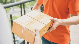 delivery-man-giving-a-parcel-box-to-a-customer-stockpack-adobe-stock-scaled (Quelle: Atstock Productions-Adobe Stock)