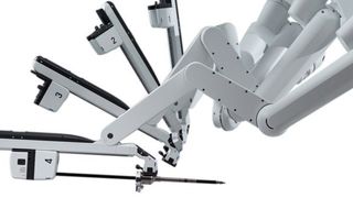 Die Single-Site-Technologie macht Da Vinci Xi flexibler, da sie im Rahmen eines einzigen Systems sowohl Single-Port- als auch Multi-Port-Operationen ermöglicht. (Intuitive Surgical)