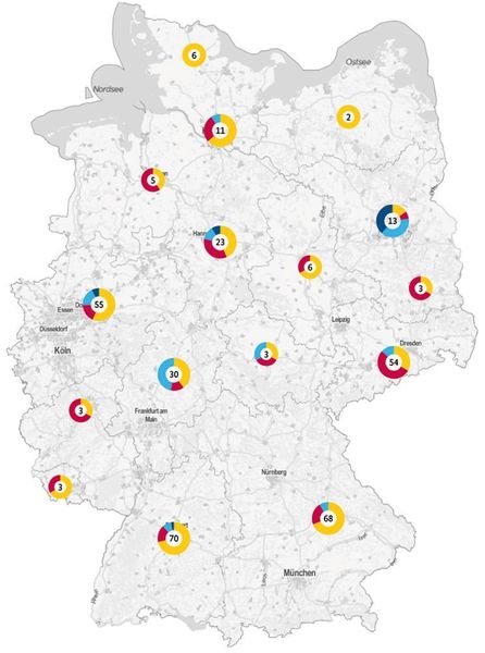 Der Kompetenzatlas Leichtbau (www.leichtbauatlas.de) dient zur Präsentation und Recherche von Leichtbaukompetenzen in Deutschland. (Initiative Leichtbau)