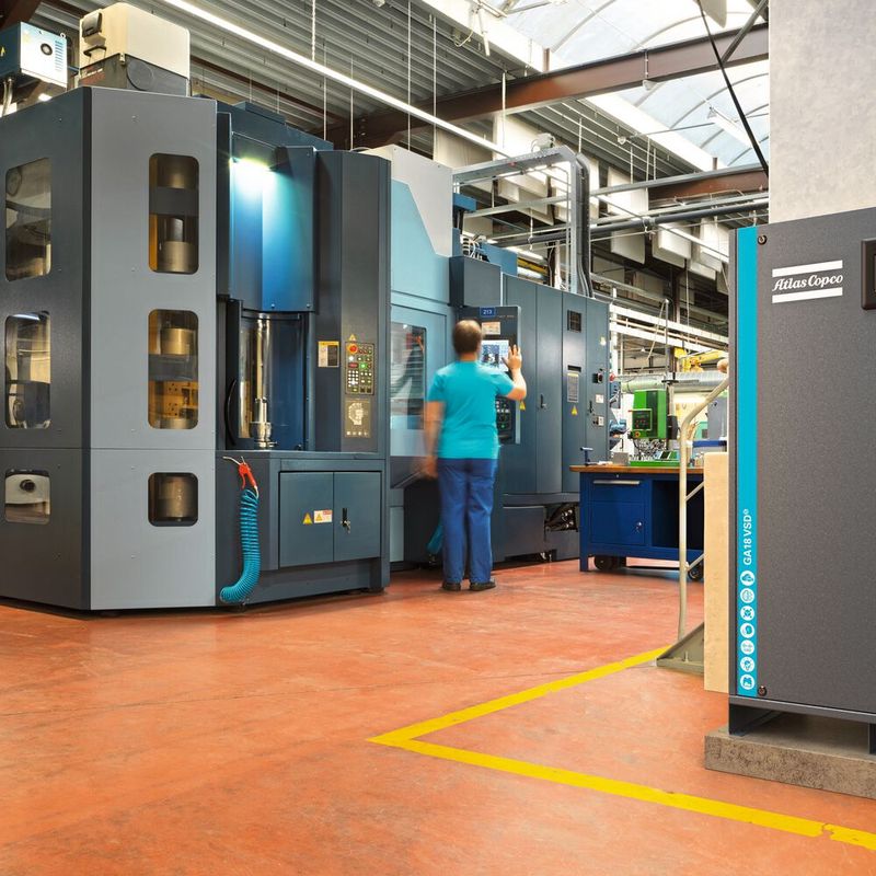 Atlas Copco erweitert das GA-VSD-Schraubenkompressoren-Programm in den Grössen von 5 bis  18 kW.