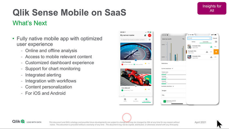 Qlik Sense Mobile on SaaS ist eine neue Analyse-App für Endgeräte mit Android oder iOS. (Qlik)