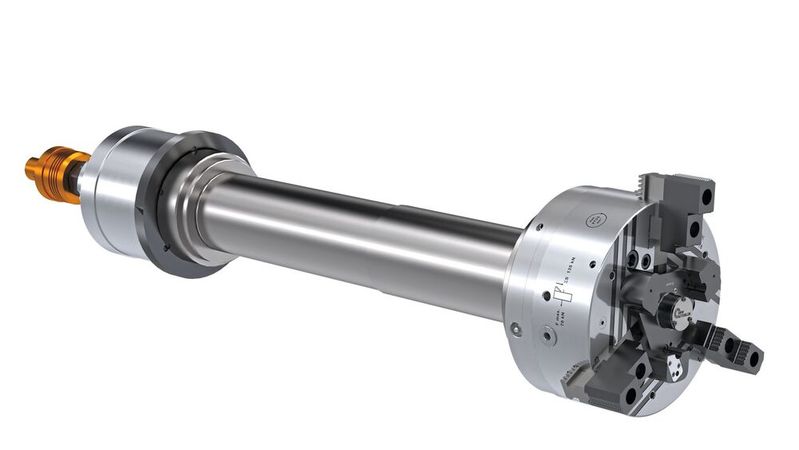 SMW eröffnet mit einem Nachrüst-Konzept aus HRU 1 und e-sensing auch für konventionelle Spannfutter den Weg in die digitale Fabrik.(Bild:  SMW-Autoblok)