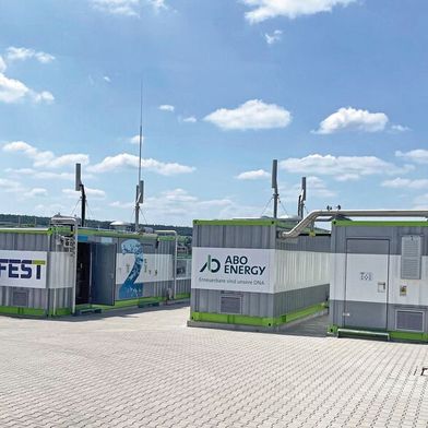 Il progetto sull'idrogeno a Hünfeld-Michelsrombach comprende un elettrolizzatore, una stazione di rifornimento e una stazione di riempimento per rimorchi. (Immagine:Jumo)