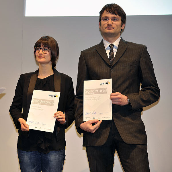 Der Sonderpreis der Vereine ging an Melanie Otto und Witoslaw Koczewski  (Foto: Apps für Deutschland)