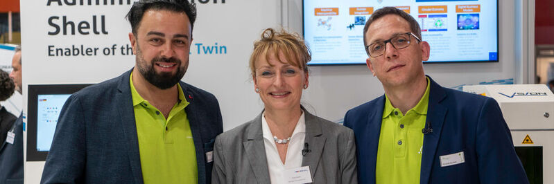 Ekrem Yigitdöl (links), Managing Director der Open Industry 4.0 Alliance, Anja Simon, CEO des LNI 4.0 und Ricardo Dunkel, Technical Director der Open Industry 4.0 Alliance.