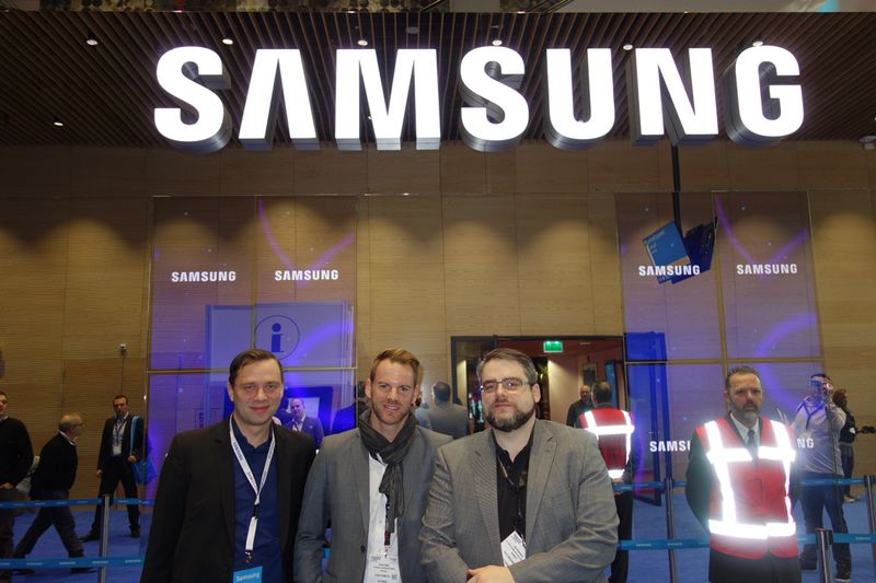 (v. l.) Daniel Bechter, Samsung, mit Josef Rieß und Jan Kopmann, Littlebit (Bild: IT-BUSINESS)