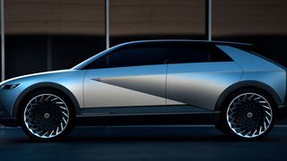 Hyundai präsentiert auf der IAA das neue E-Konzeptfahrzeug „Elektro-Konzept 45“. (Hyundai)