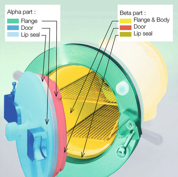 Hauptkomponenten des DPTE-Transfersystems von Getinge-La Calhène (Bild: La Calhene)