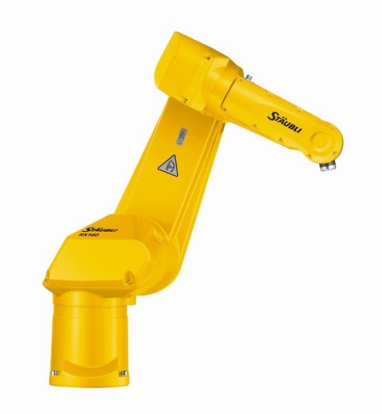 1992: Fabrikationsaufnahme von Knickarmrobotern der RX-Reihe (Stäubli )