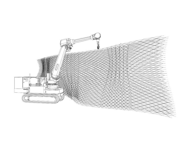 Additives Bauen mit einem ABB-Roboter. (Arch_Tec_Lab)