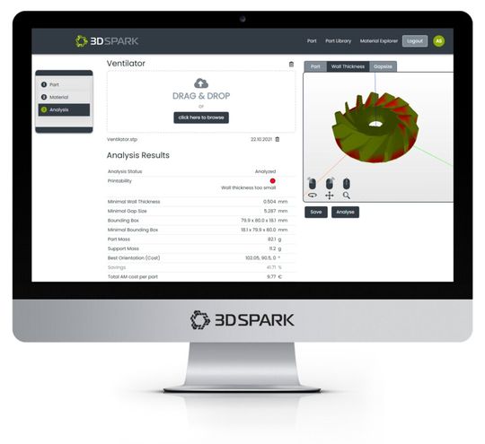 Mit 3D Spark können wirtschaftlich tragfähige Anwendungen identifiziert werden. (Bild:  3D Spark)