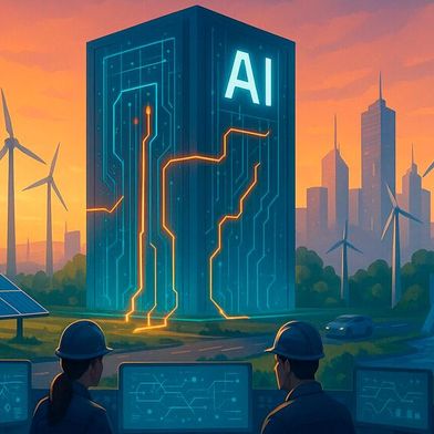 Infineon sieht durch Investitionen in KI-Rechenzentren Wachstumspotenzial für die eigenen Stormversorgungslösungen. (Bild: Dall-E / KI-generiert)