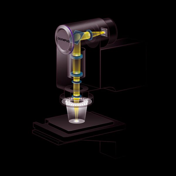 Die optische Technologie beim DSX100. (Bild: Olympus)