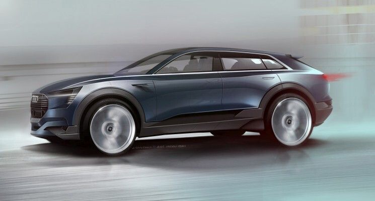 Der Audi e-tron quattro concept: Der sportliche SUV ist von Grund auf als Elektroauto konzipiert und soll 2018 in Großserie gehen. (Bild: Audi)