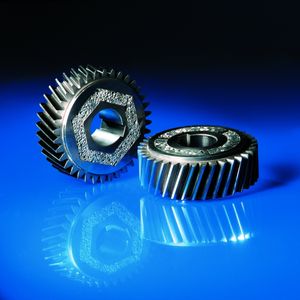 Bild 1: Getriebezahnräder  mit Aluminiumschaumsegmenten zur Geräuschdämpfung