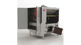 Die neue Dimax 200 für die mühelose und effiziente Entleerung von Säcken bei hoher Belastung (Bild: Dinnissen)